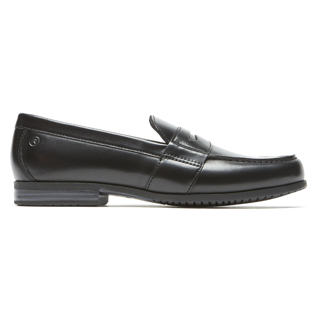 Rockport Mens Loafers Black - Classic Lite 2 Penny - UK 018-FVDWAX